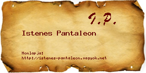 Istenes Pantaleon névjegykártya